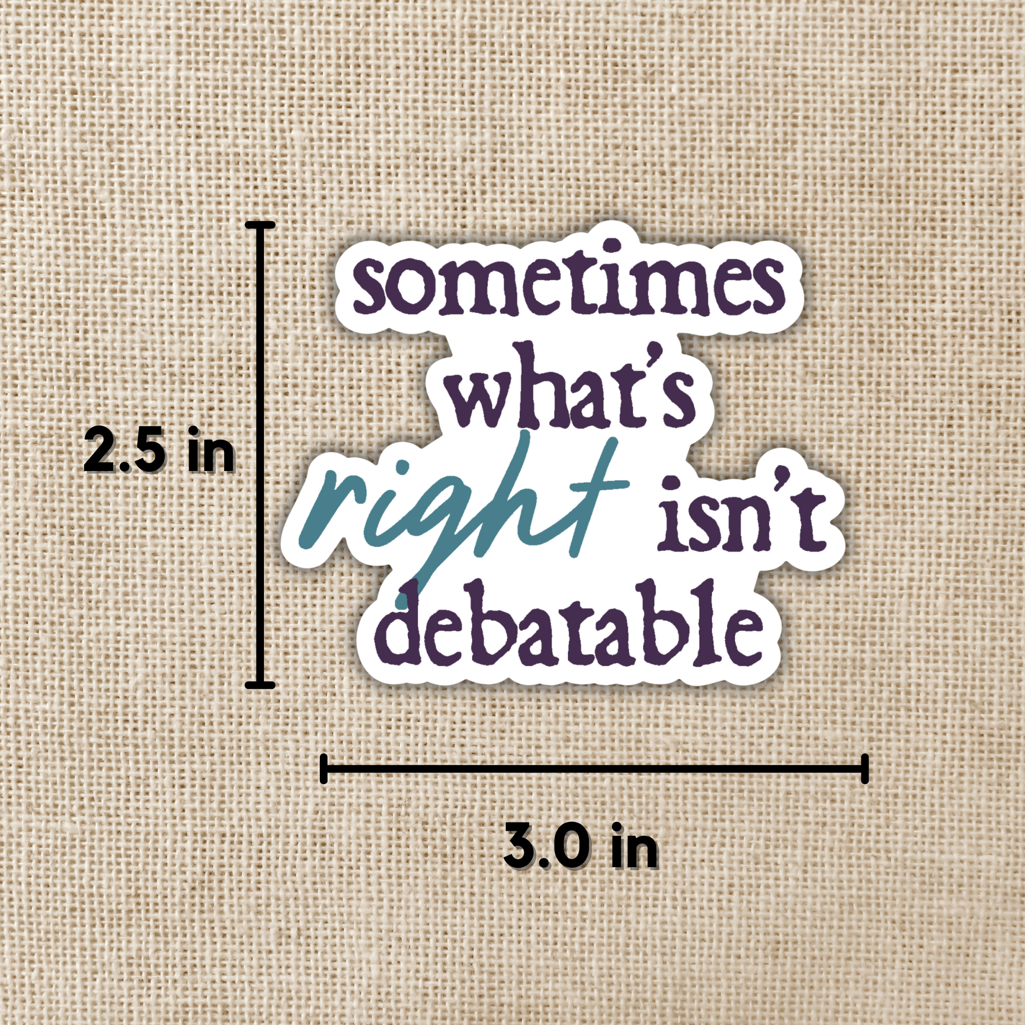 Kingdom of Threads – wholesale Sticker – What's Right Isn't Debateable Sticker | Defy The Night1