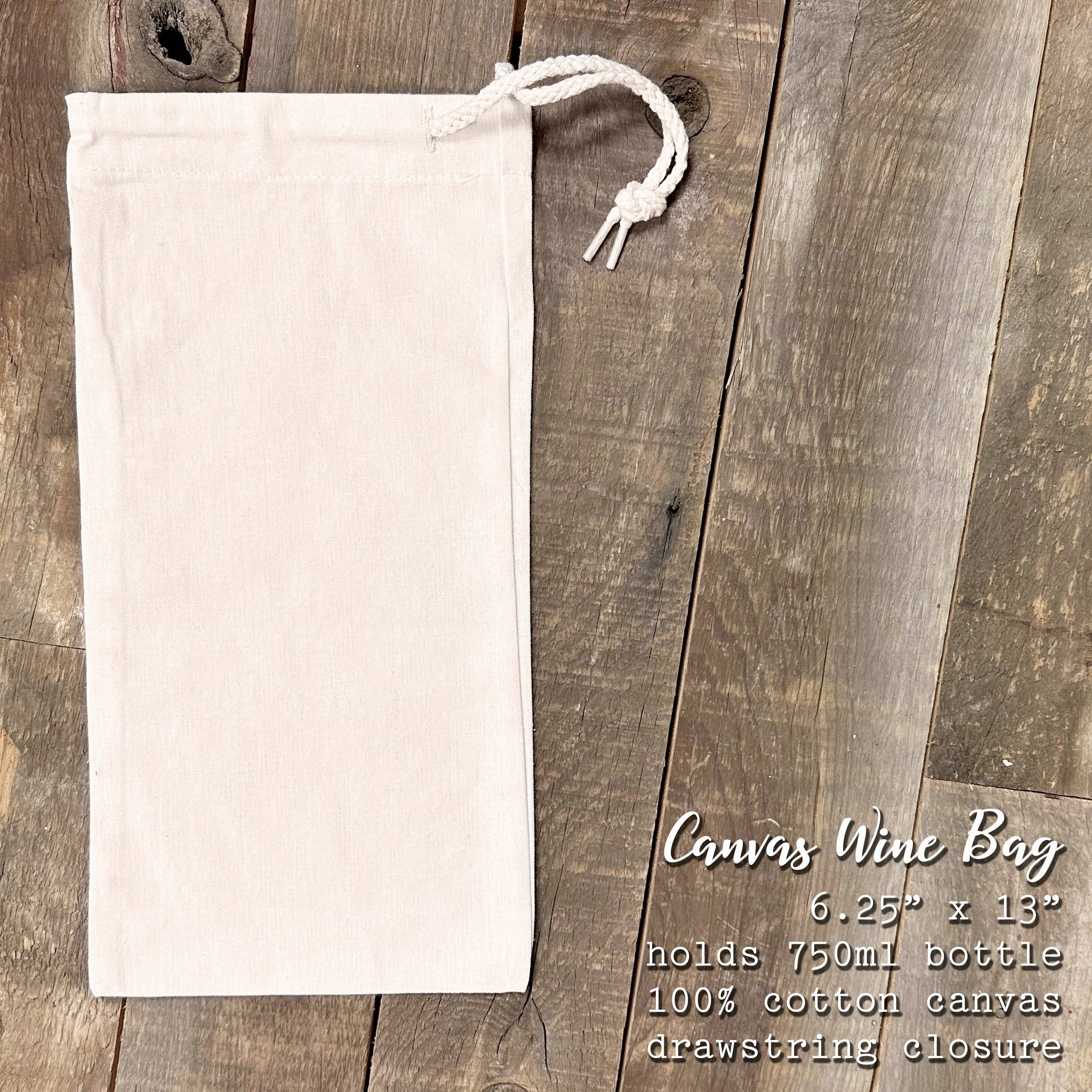 Indigo Tangerine - Wholesale Wine Gift Bag - Bread, Salt, Wine - Canvas Wine Bag1