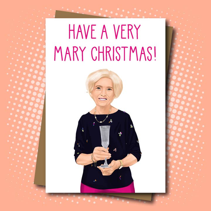 Mary Berry Inspired Christmas Card - Have a Mary Christmas for wholesale by Maya Rose Creations