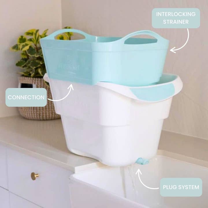 Strucket - Wholesale Laundry Basket - Strucket 19L (5 Gallon) Strainer Bucket – 6 Pack Aqua1