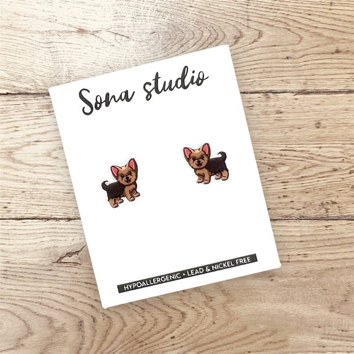 Sona Studio - Wholesale Stud/Post Earrings - Yorkie Earrings2