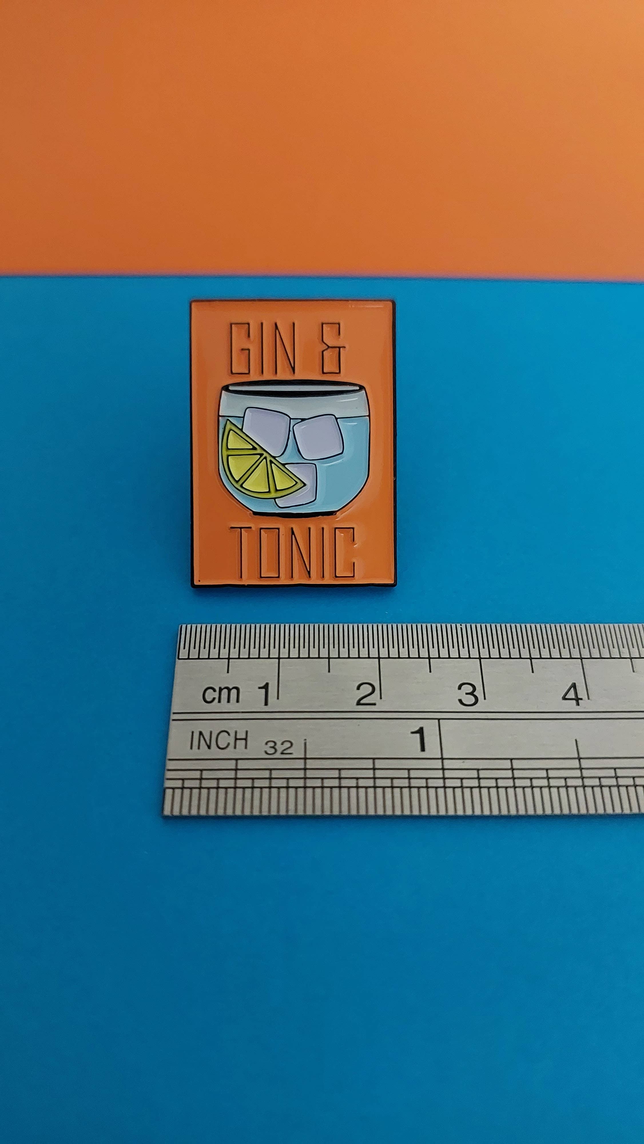 Patch Press - Wholesale Lapel pin/button - Gin and Tonic Cocktail Enamel Pin2