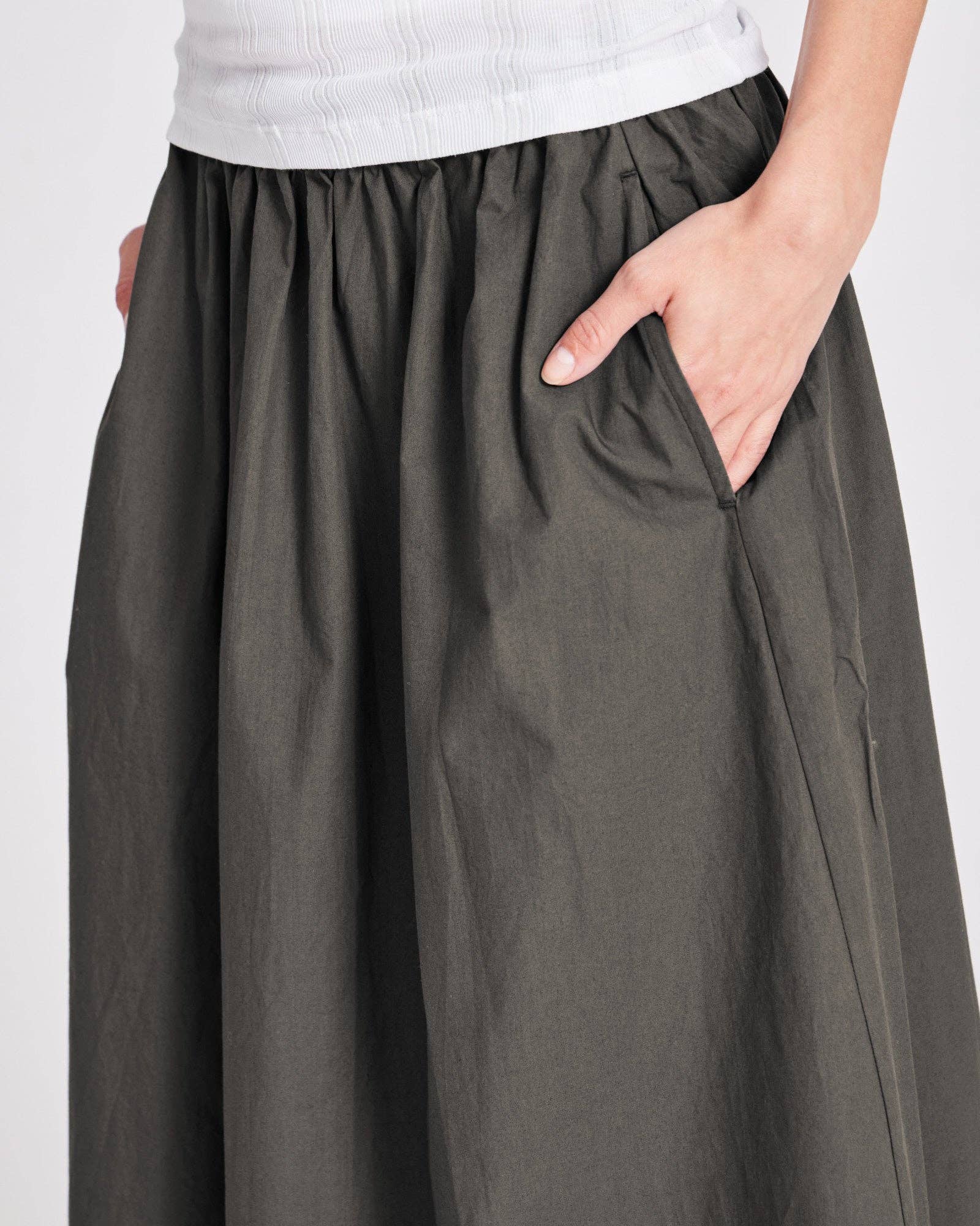 gai-lisva - Wholesale Skirt - Women's - Astrid Long Skirt Poplin - Beluga3