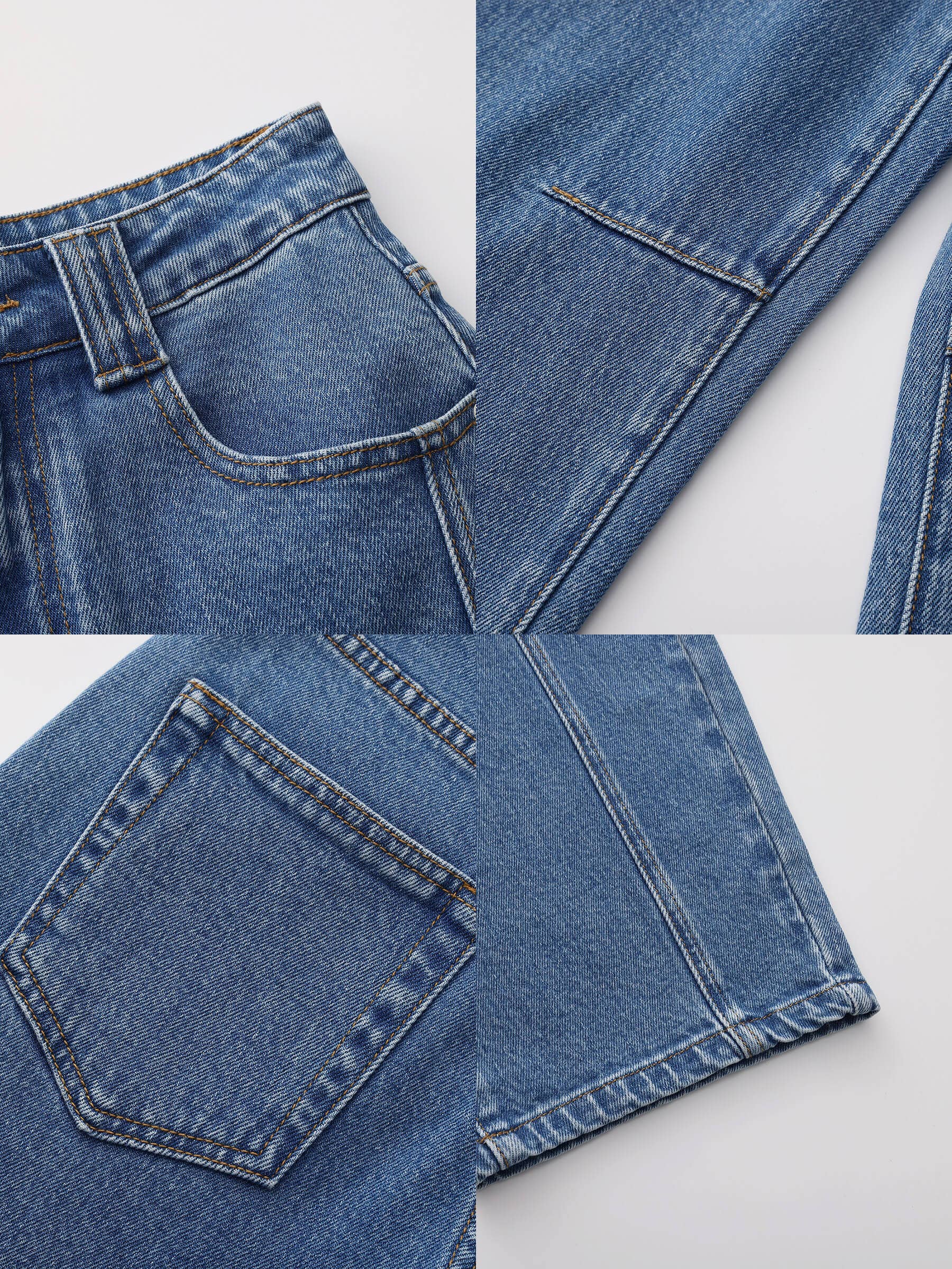 CUBIC - Wholesale Jeans - Women's - Panelled Loose-Fit Wide-Leg Tapered Jeans15