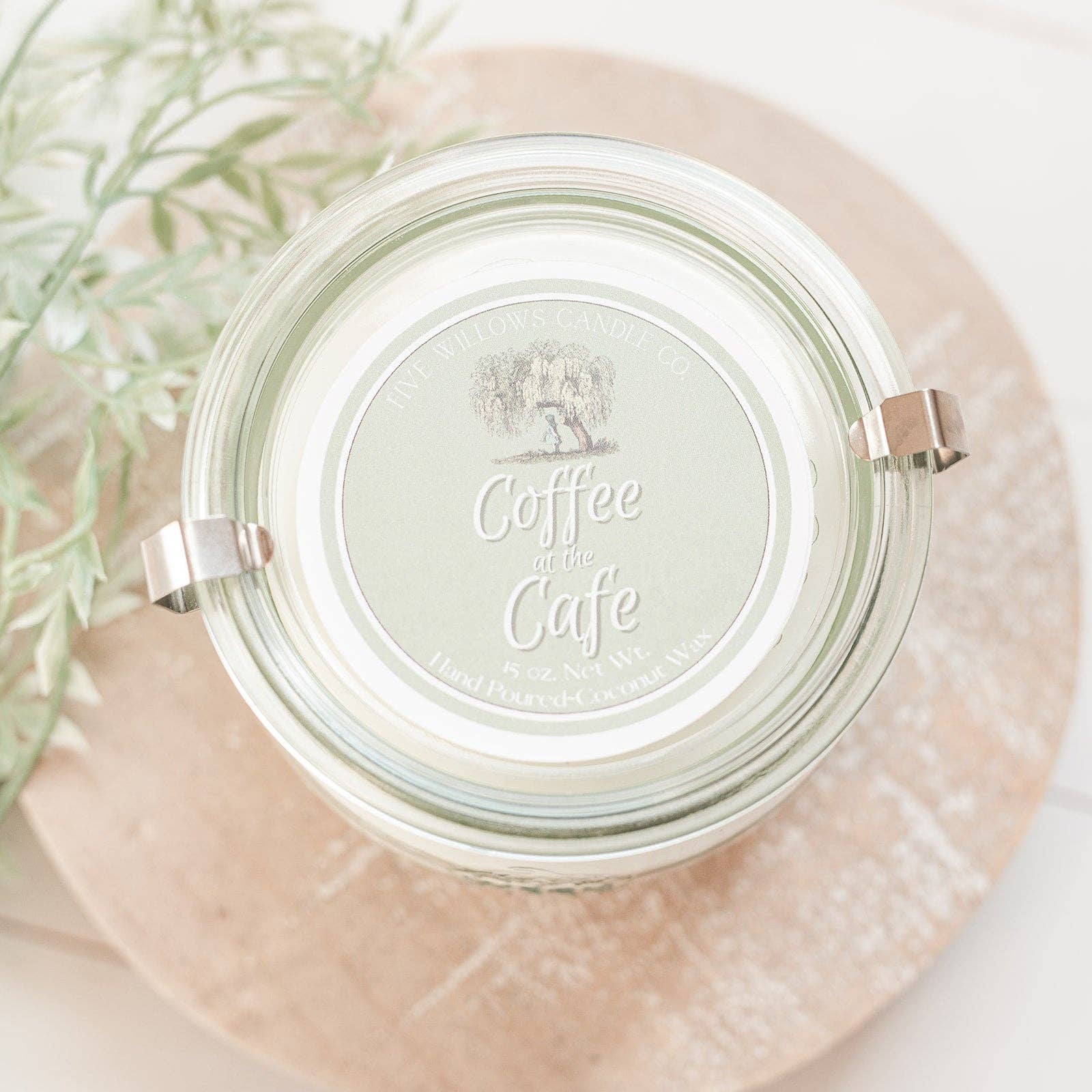 Five Willows Candle Co. - Wholesale Jar/Filled Candle - Coffee at the Cafe 9 oz. European Preserve Jar Candle1