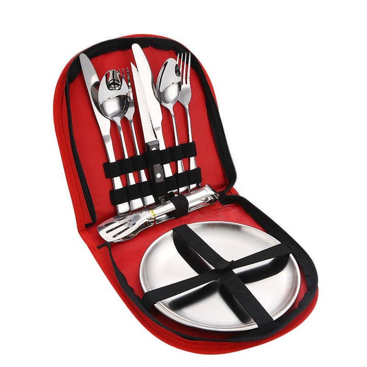 VIGOR - Wholesale Cutlery set - Camping lightweight Stainless Steel Flatware Set Knife Fork1