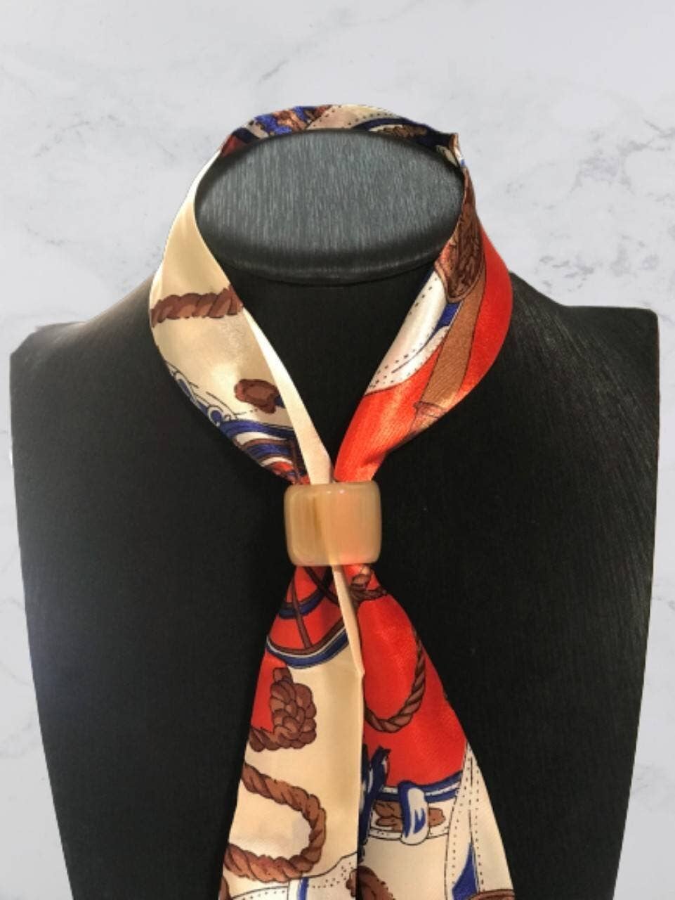 Hala Design - Wholesale Scarf Clip - Women's - Buffalo Horn Tube Scarf Ring for Sill Scarf6