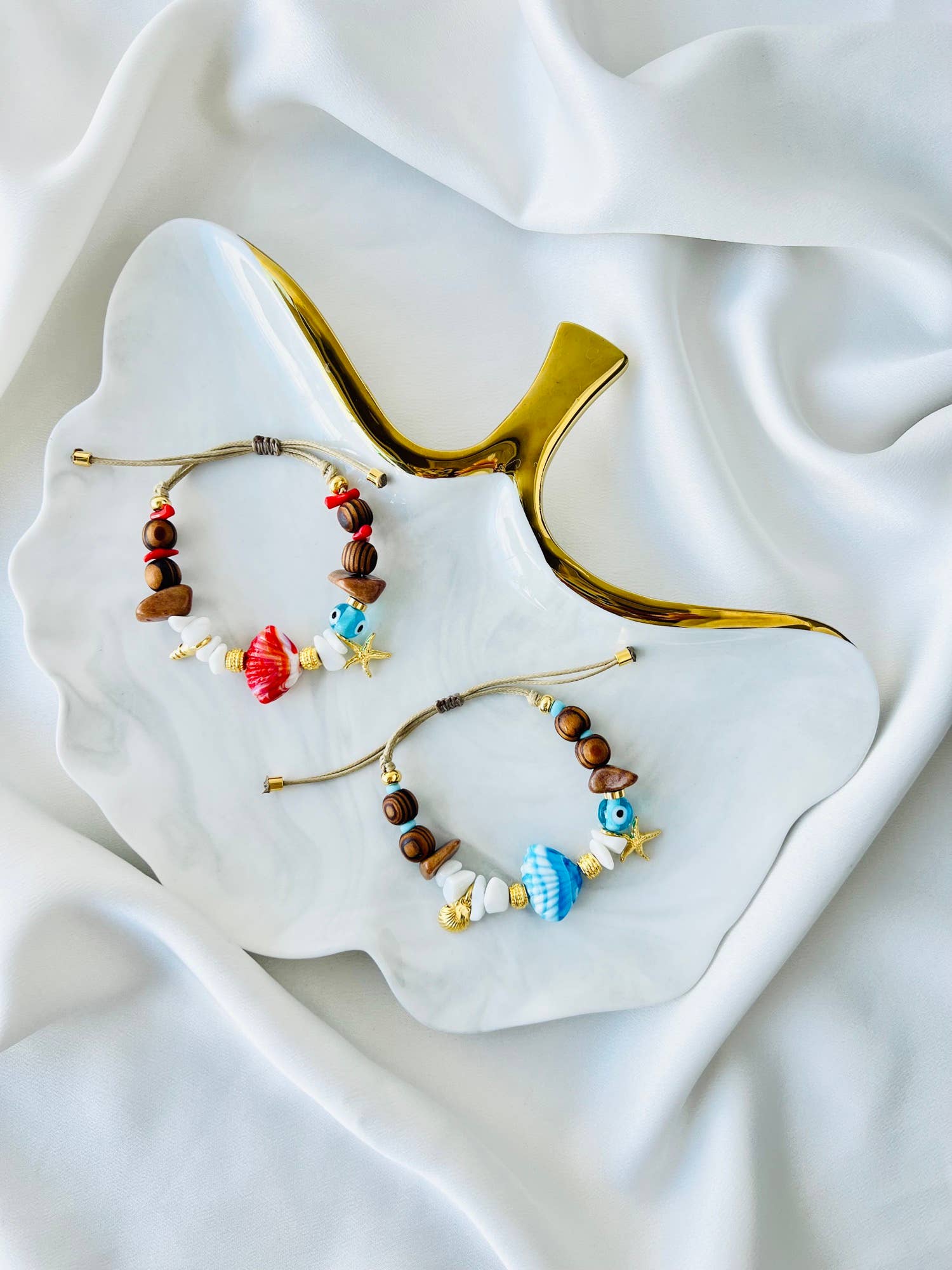 Goupi - Wholesale Beaded Bracelet - Scallop shell bracelets, pearl bracelet with eye3