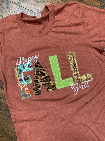 Happy Fall Y'all Camisa para venta al por mayor de Sew Fancy Designs