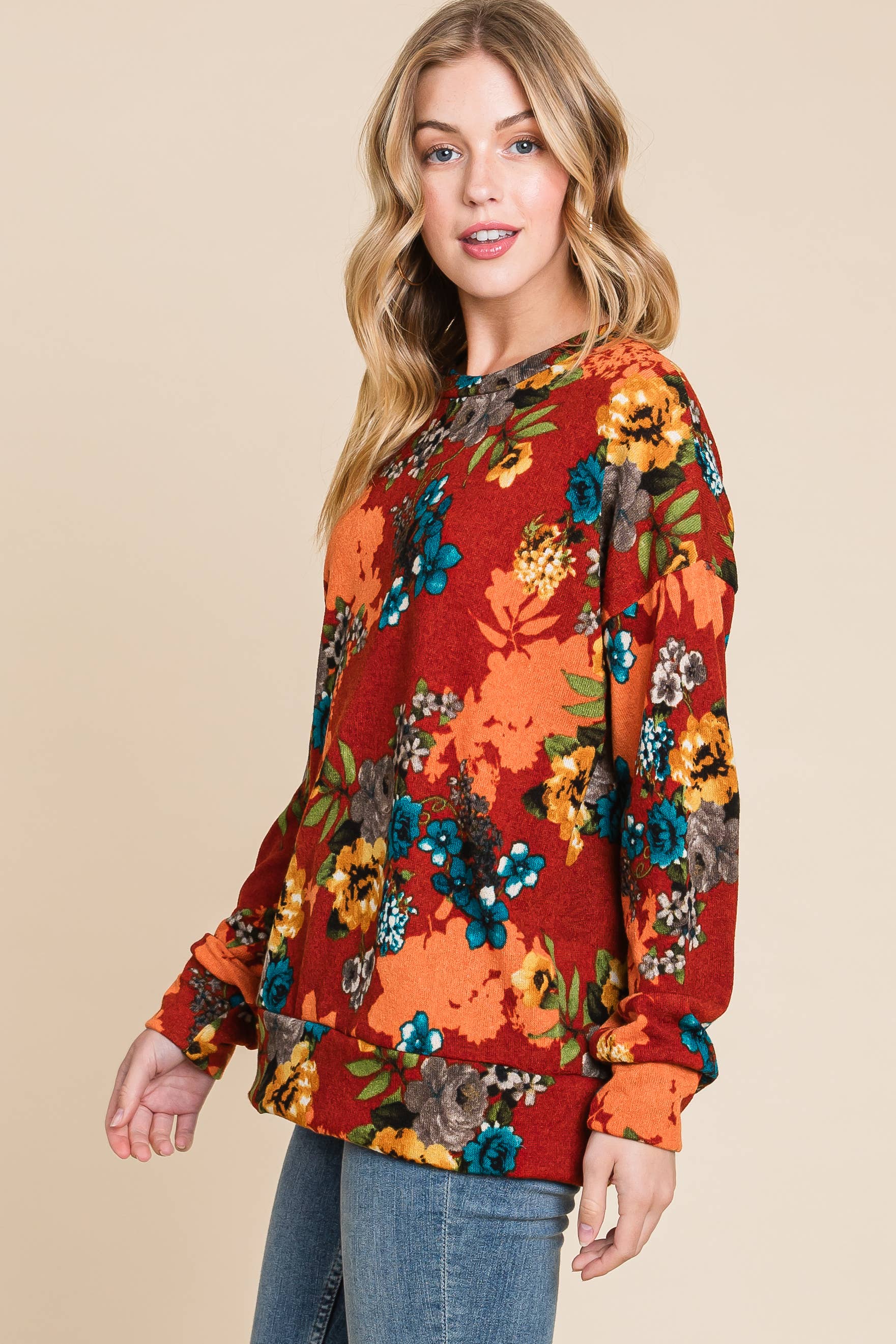 BOMBOM - Wholesale Knit Top - Women's - TL1941 FLORAL KNIT TOP7