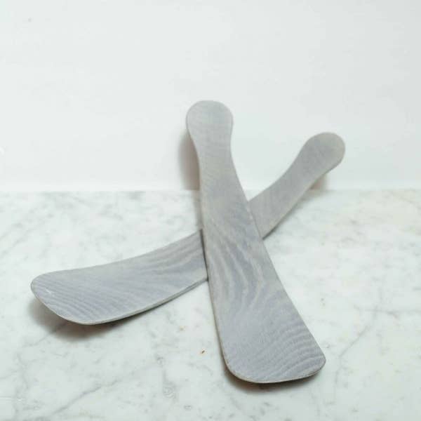 LARGE DRIFTWOOD OAK SALAD TOSSERS (11.5" PAIR) for wholesale by Petermans Boards and Bowls Inc.