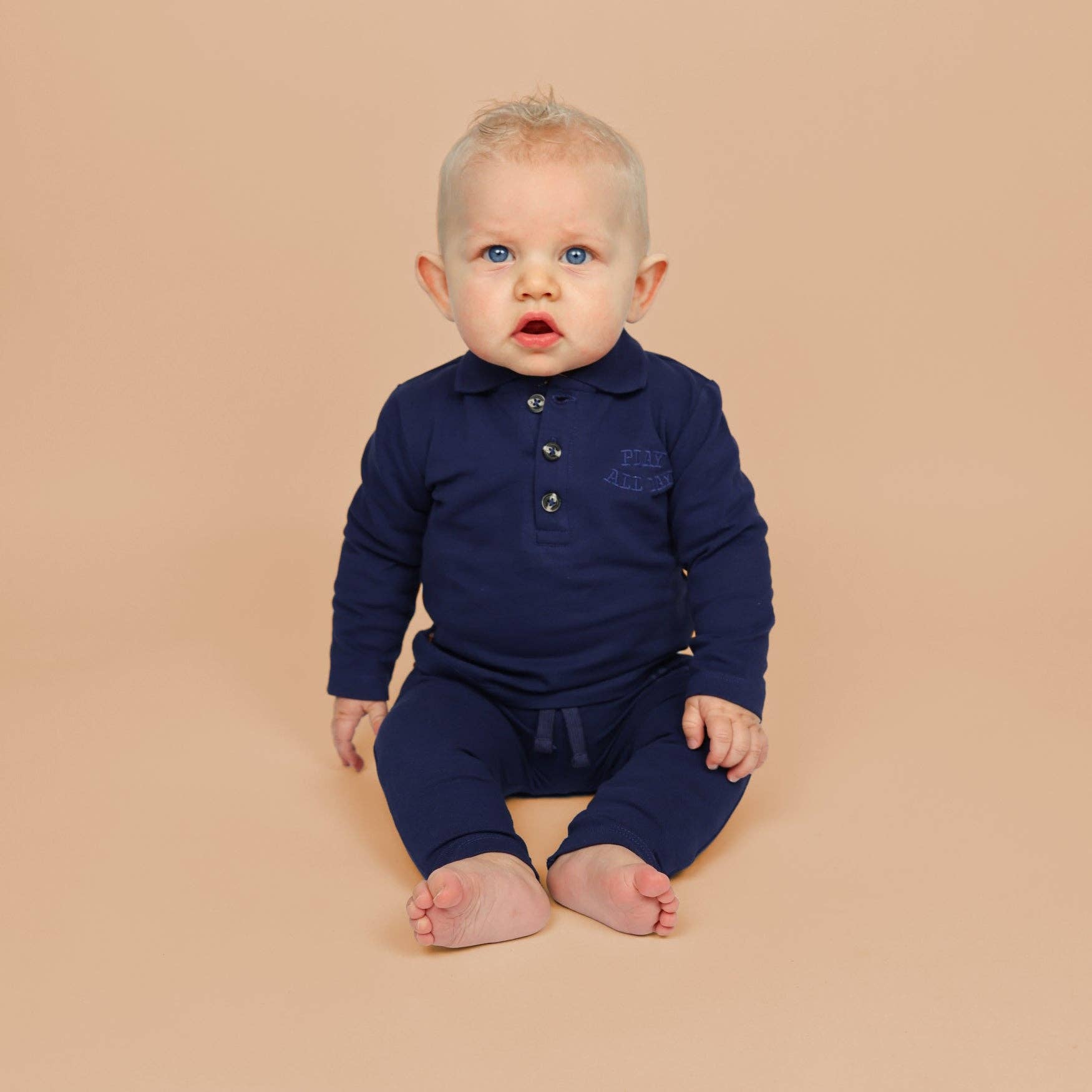 Play All Day Baby Polo | Patriot Blue for wholesale on Faire2