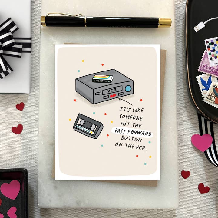 Barone and Co. - Wholesale Birthday Card - Fast Forward VCR Birthday Card4