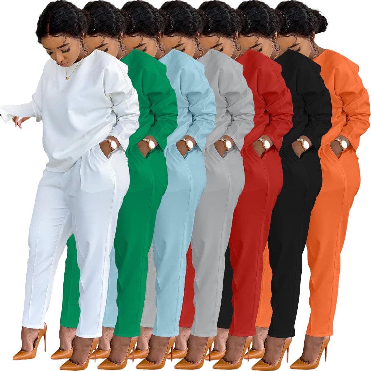 MB Fashion Wholesale - Wholesale Top & Pant Set (NOT Loungewear) - Women's - MB FASHION 7 COLORS  2 PCs SET 202R1