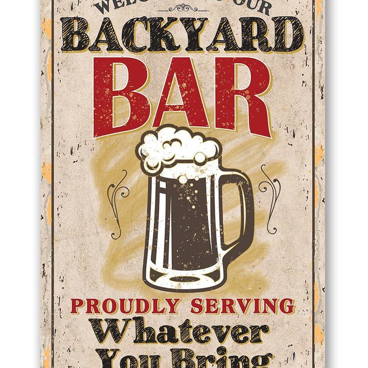 Lone Star Art Metal Signs - Wholesale Sign - Backyard Bar - Metal Sign