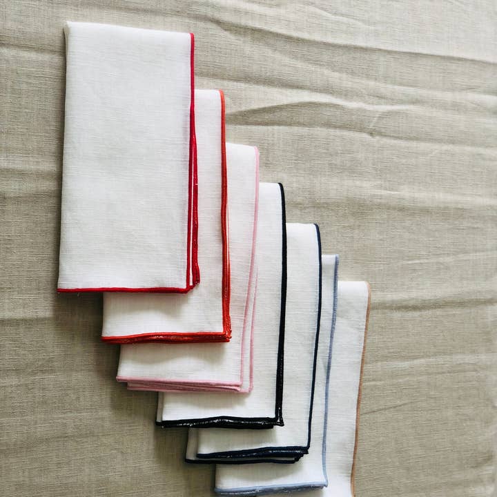 Belle Linen - Wholesale Dinner & Cloth Napkin - Blank Ivory Linen Napkins for Embroidery and Table Decor7