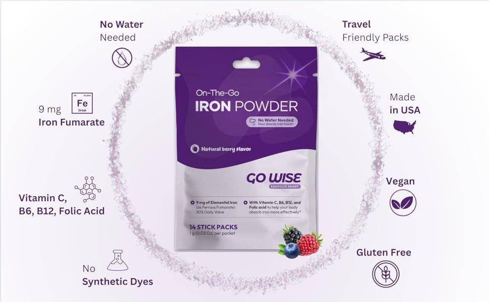Go Wise - Wholesale Oral Supplement/Vitamin - Daily On-The-Go Iron Supplement — No Water Needed5