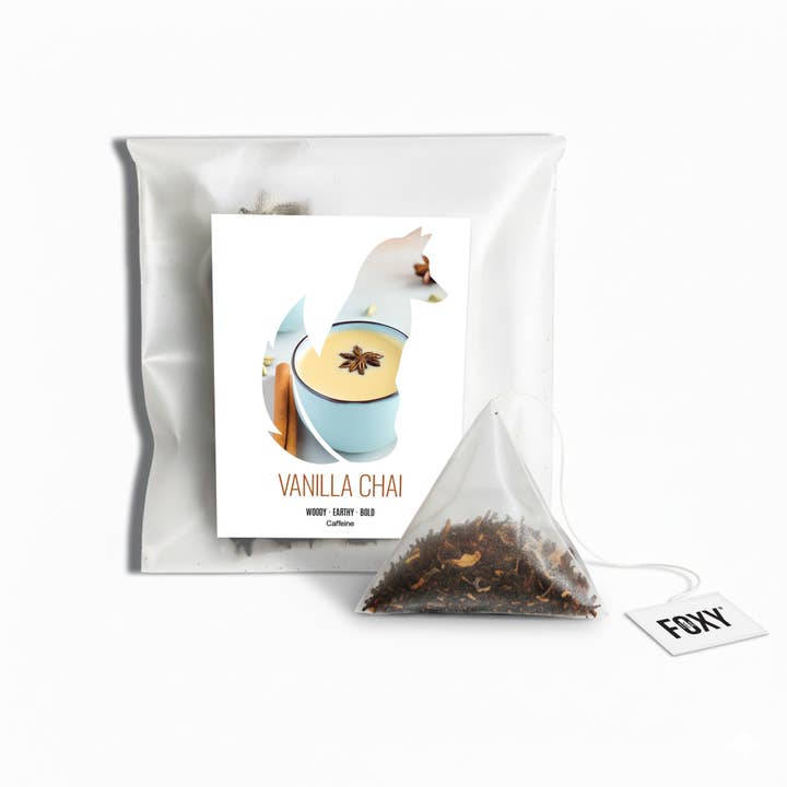 Foxy Tea® - Wholesale Loose Tea - Single Serve Hand-Packed Loose Leaf Tea Pyramid Tea Bags24