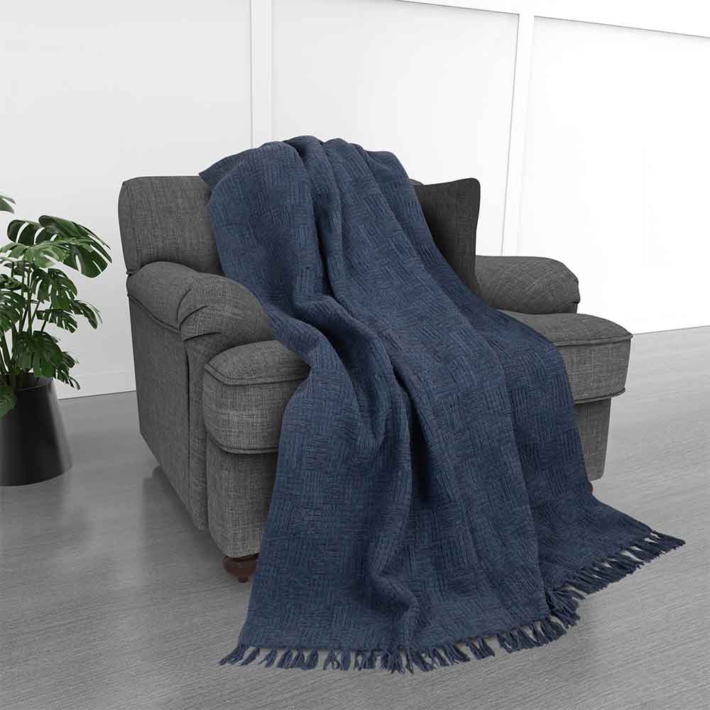 Bed Bath Fashions - Vente Plaids - Plaid panier à franges en chenille surdimensionné Kathy Ireland18