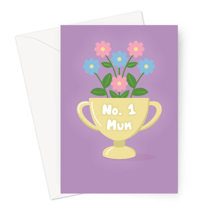 Mothers Day | Number 1 Mum | 7x5" Card for wholesale by Cupsie's Creations