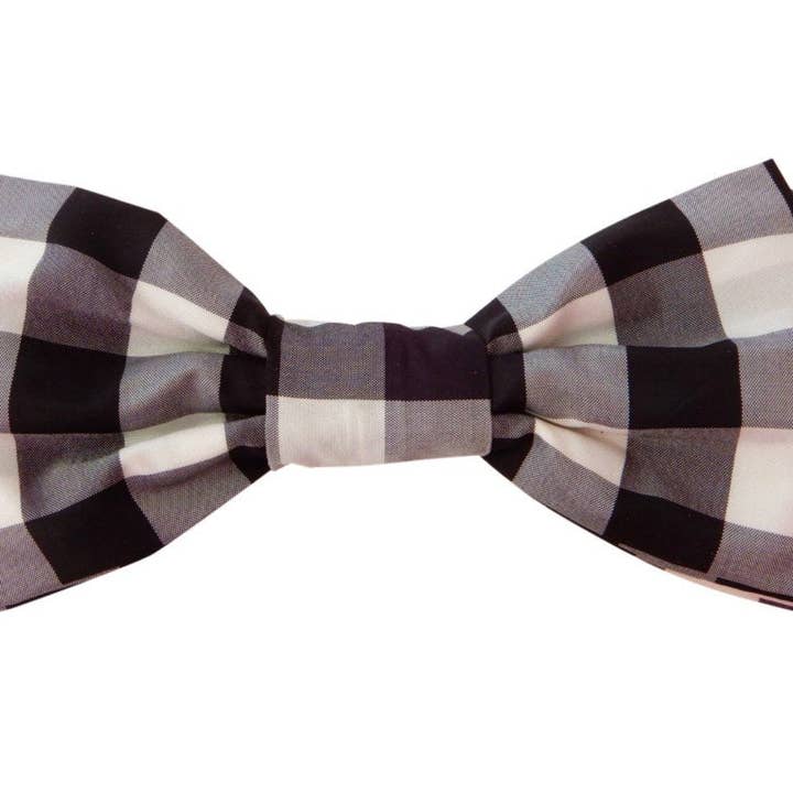 Black & White Checkered Interchangeable Bow for wholesale by Dress for Cocktails