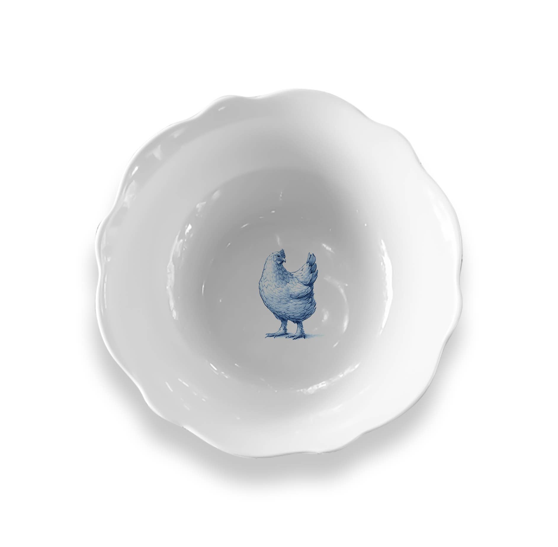 Blue Stallion Farm - Wholesale Serve Bowl - BLUE & WHITE GERTRUDE SALAD BOWLS SET OF 4 WITH GIFTBOX2