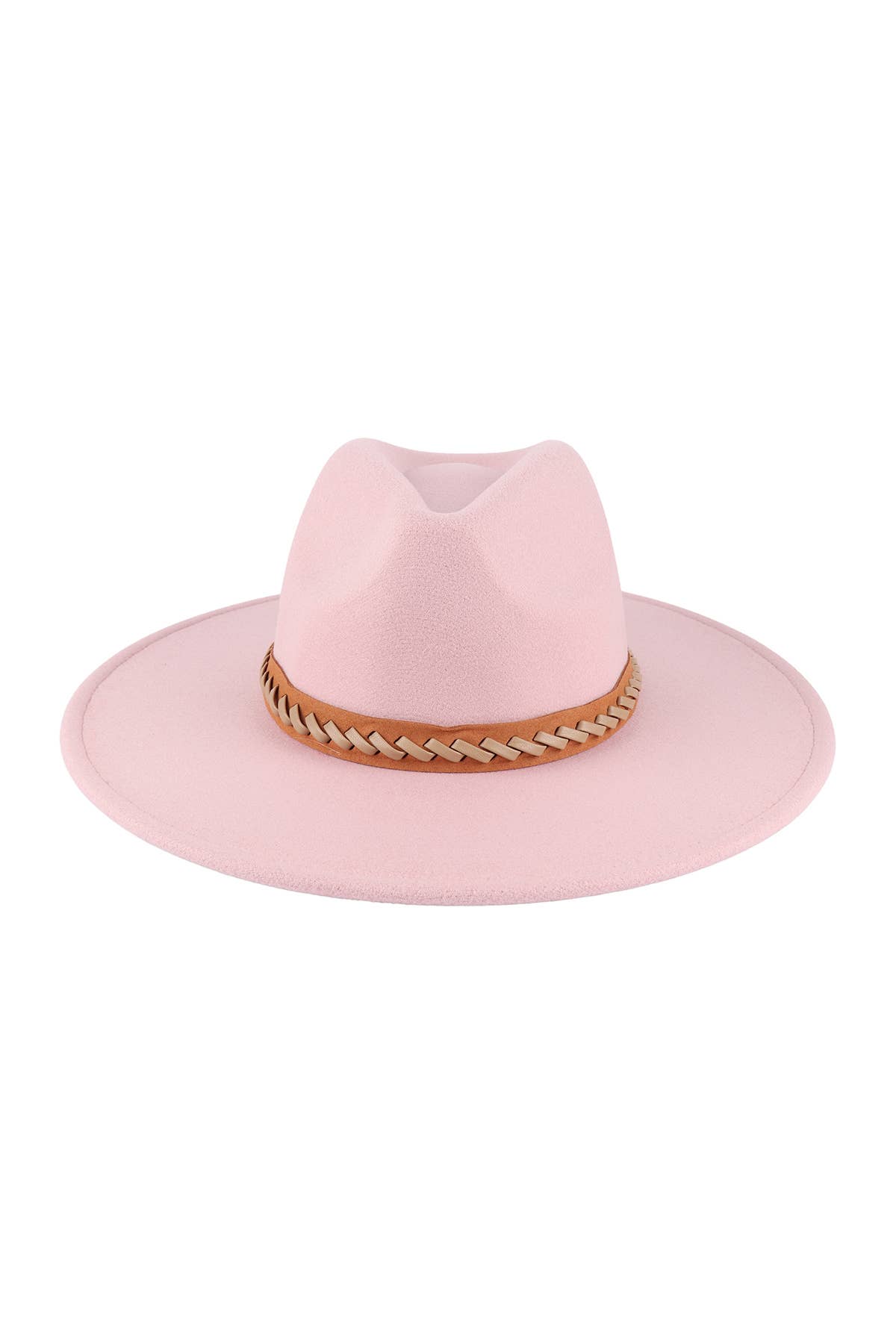 MYS Wholesale Inc - Wholesale Fedora - Women's - Felt Fashion Brim Hat With Leather Braided5