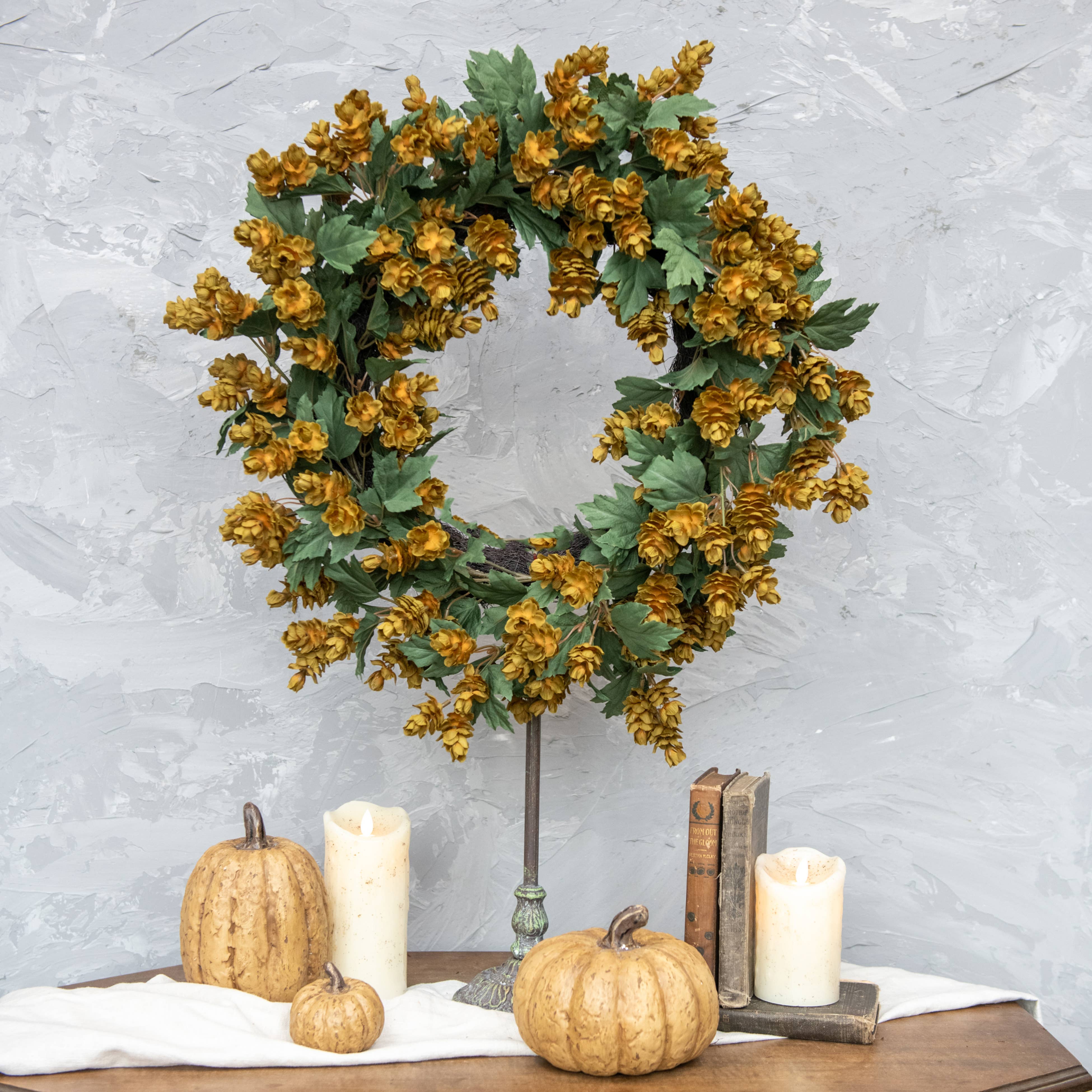 Ragon House - Wholesale Wreath - 24" GREEN HOPS WREATH3