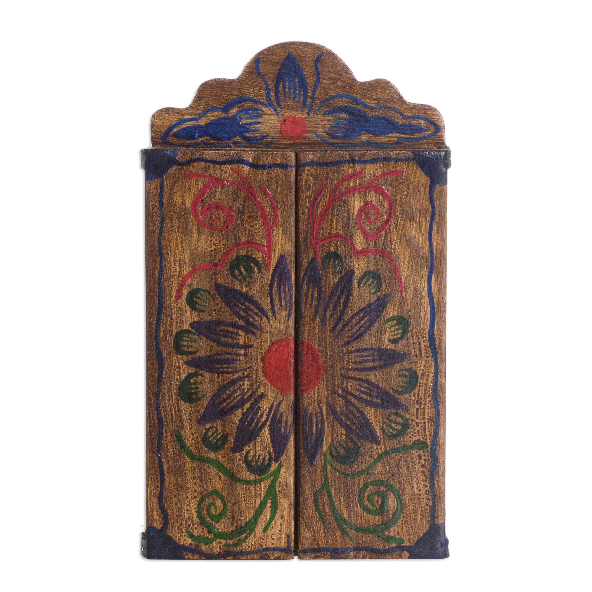 NOVICA - Wholesale Sculpture - Virgin Mary Wood Retablo3