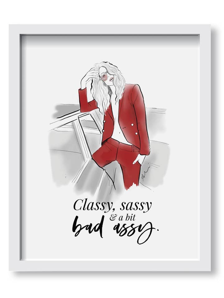 Sassy Classy Art Print voor wholesale door Alison Gordon Studio