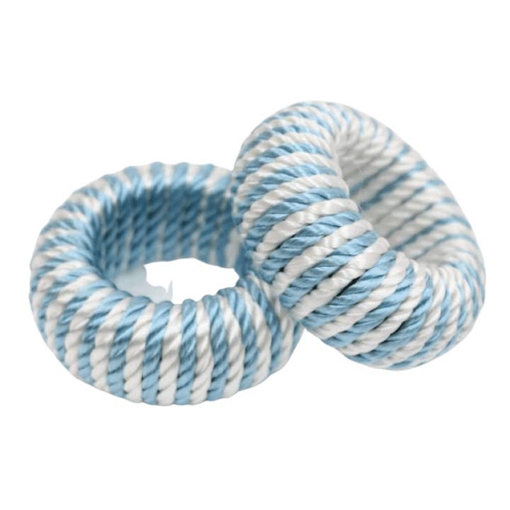 Anel Cordão Guardanapo - Azul & Branco por atacado de Von Gern Home