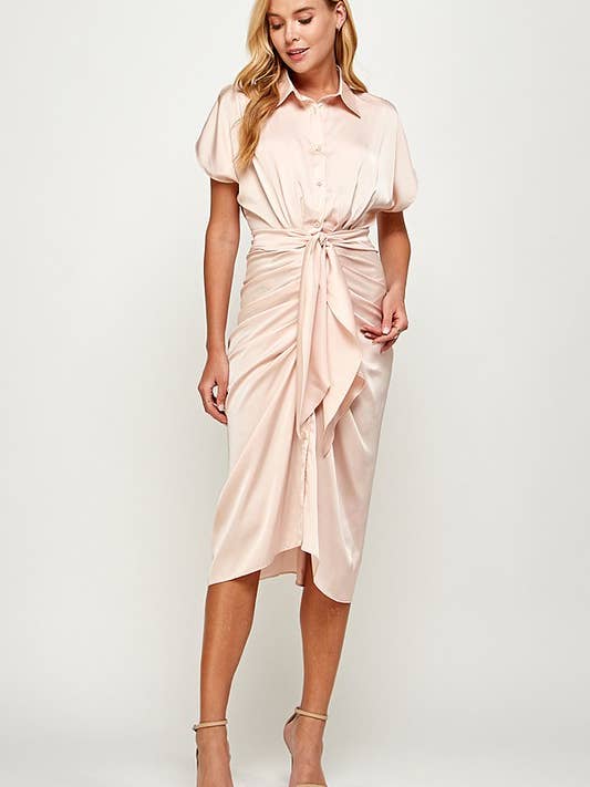 Twentyten - Wholesale Dress - Women's - Charmeus Midi Collared Dress for Women 5176IMD 6