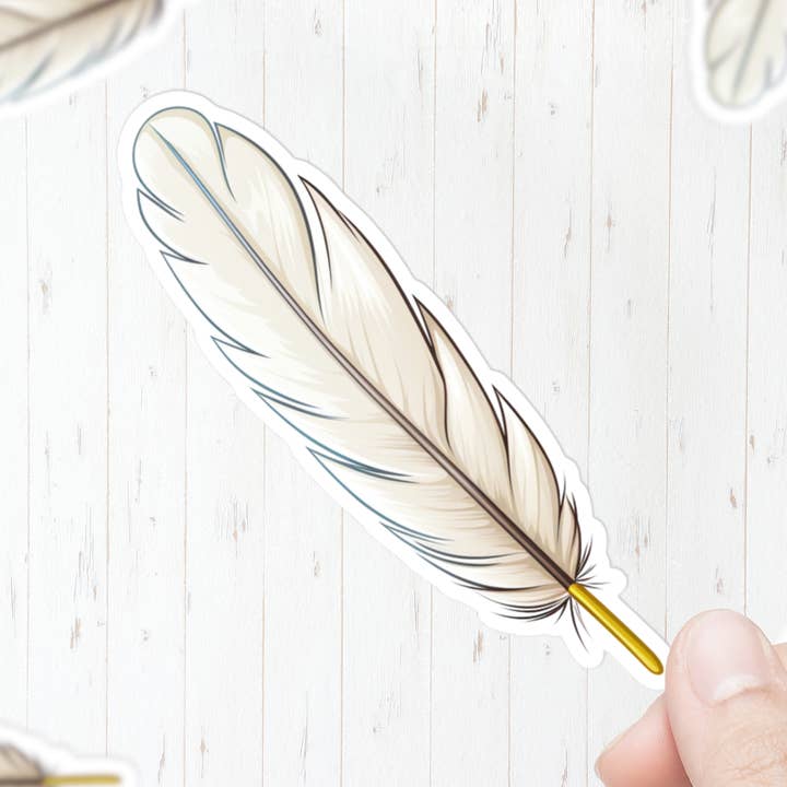 Pegatina de plumas blancas para venta al por mayor de Mystical Clarity