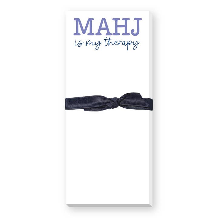 MAHJ IS MY THERAPY SKINNIE NOTEPAD for wholesale by Donovan Designs