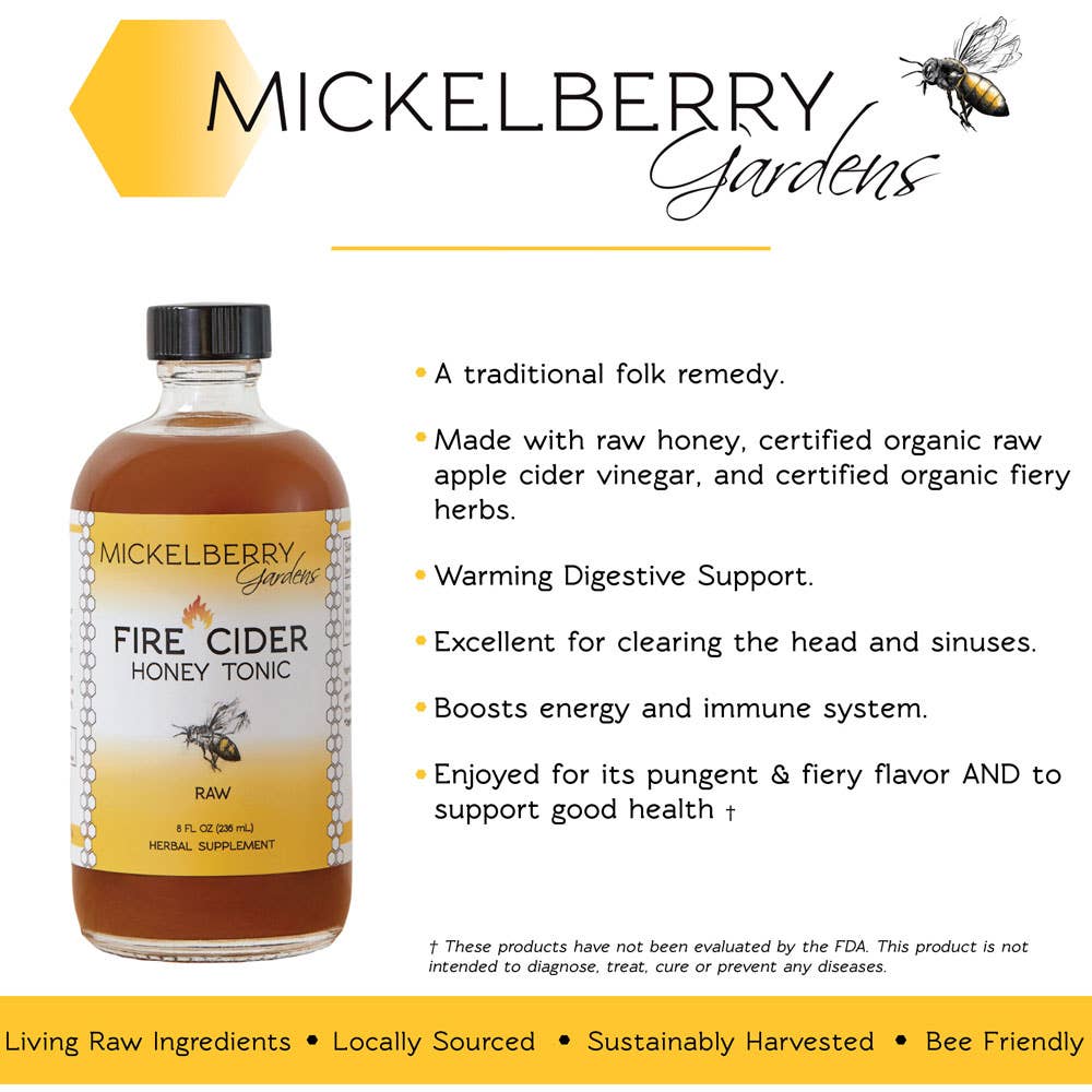 Mickelberry Gardens - Vente Jus bien-être/fortifiants - Tonique au miel et au cidre de feu — stimulant immunitaire8