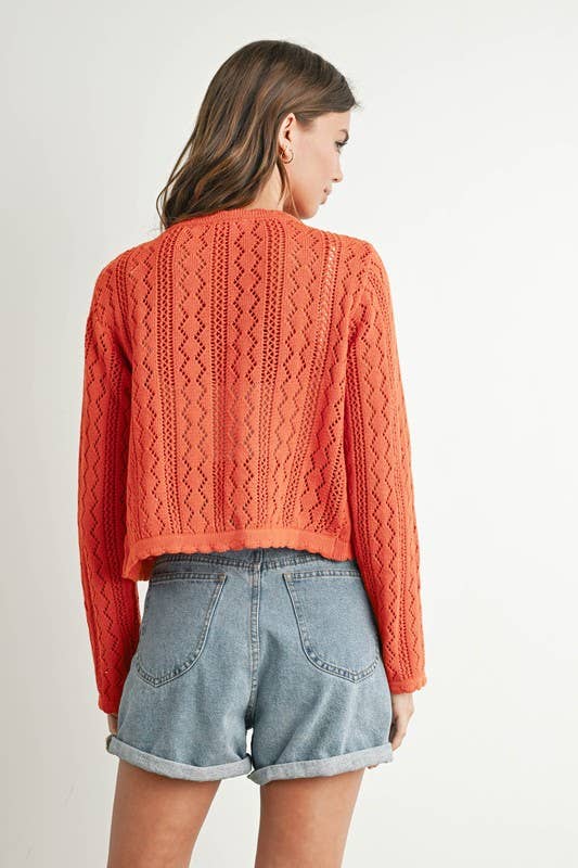 Vanilla Monkey - Wholesale Cardigan - Women's - Knitted Tie-front Cardigan2