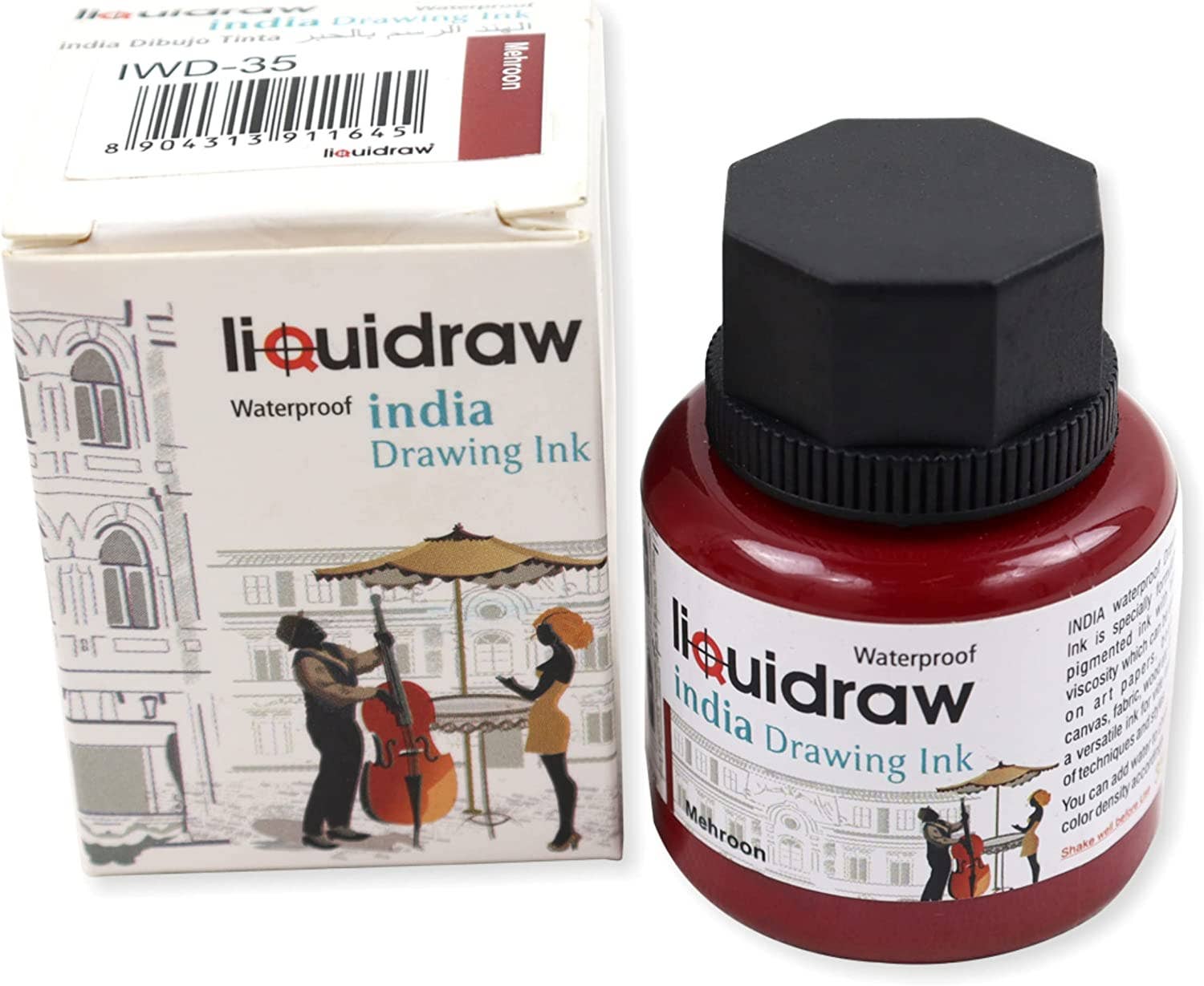 Liquidraw - Vente Tampons encreurs - Encre de dessin colorée Liquidraw Encre de Chine, imperméable, 35 ml19
