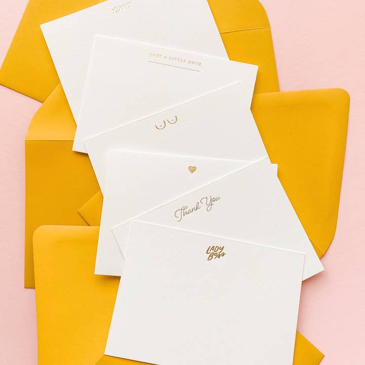 Dahlia Press - Wholesale Stationery/Notecard Set - Heart Fancy Flat - Foil Box Set of 8 Stationery1