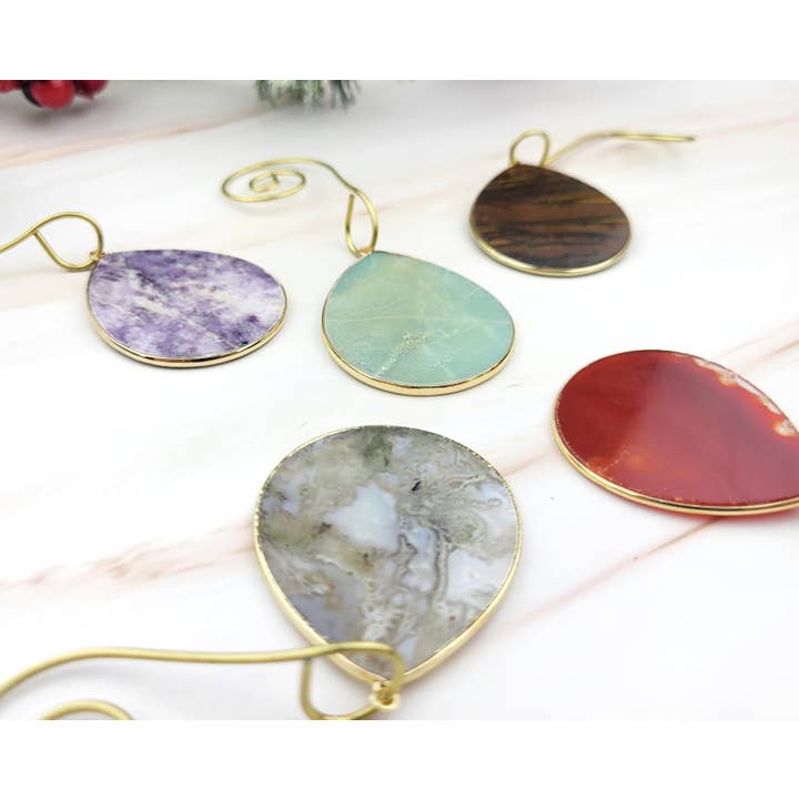 WonderLight Jewelry – Conjunto de ornamentos por atacado – Conjunto de enfeites de cristal de pedras preciosas em forma de lágrima - Mindfulness Gifts2