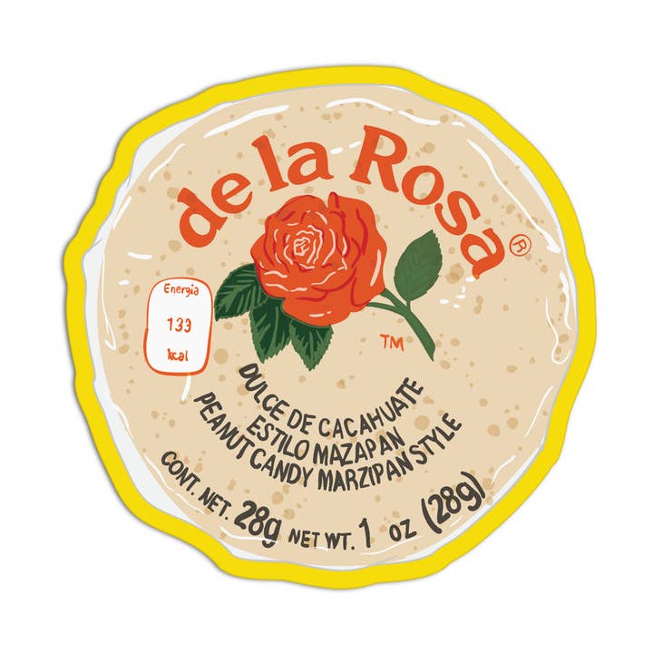 Mazapán de la Rosa Mexicaanse Snoepjes Gestructureerde Sticker voor wholesale door Girls Printing House