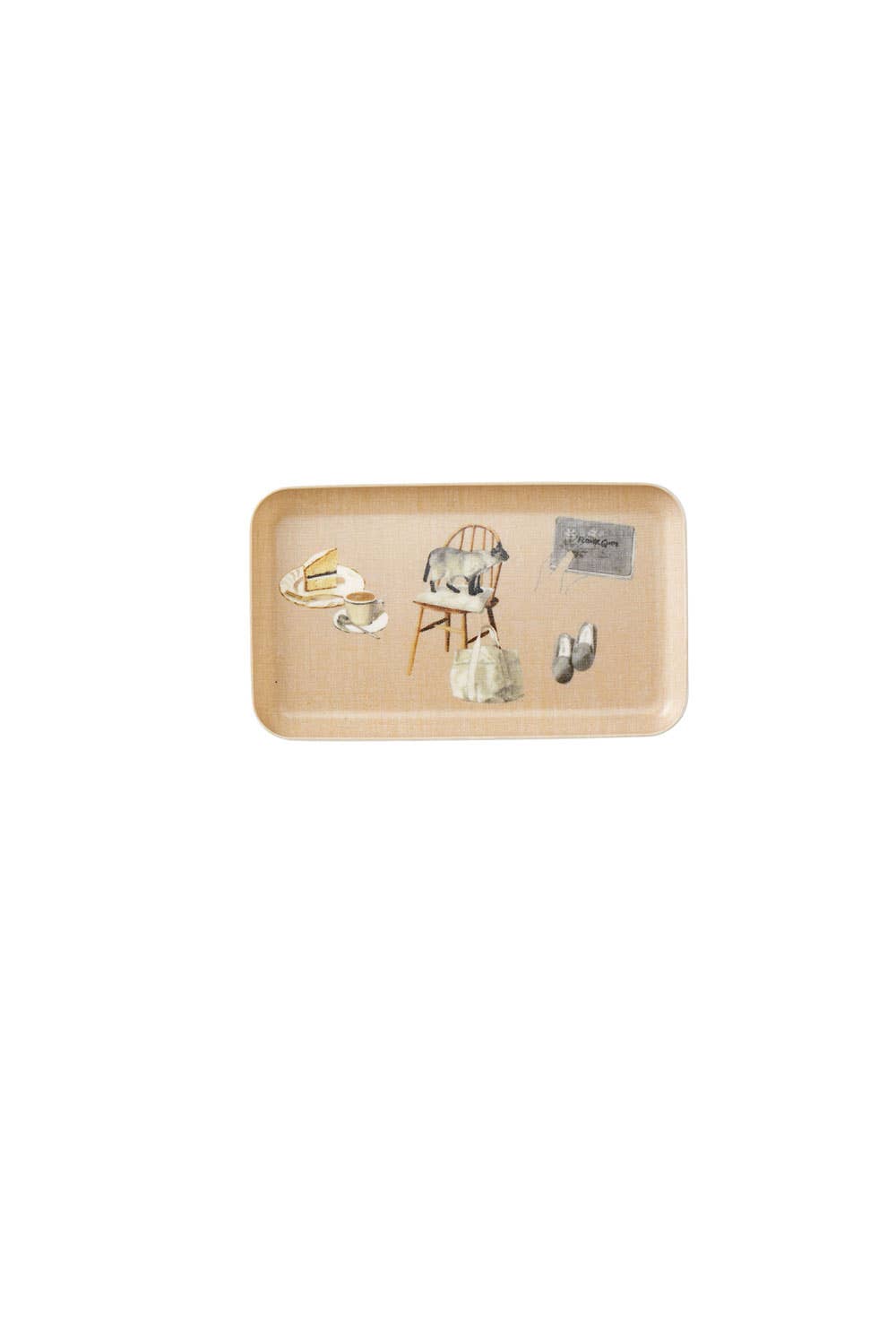 Fog Linen Work - Wholesale Serving Tray - Linen Tray(S) M.Ogihara Living With Cats1