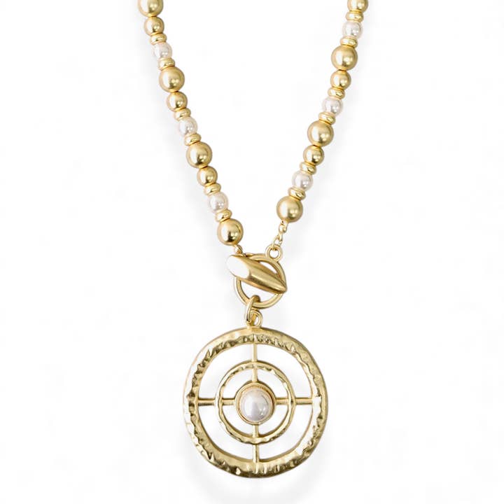 Colar com Pendente de Pérola com Missangas Costeiras | Joalharia de Declaração por atacado de Bijoux Envie Statement Jewelry