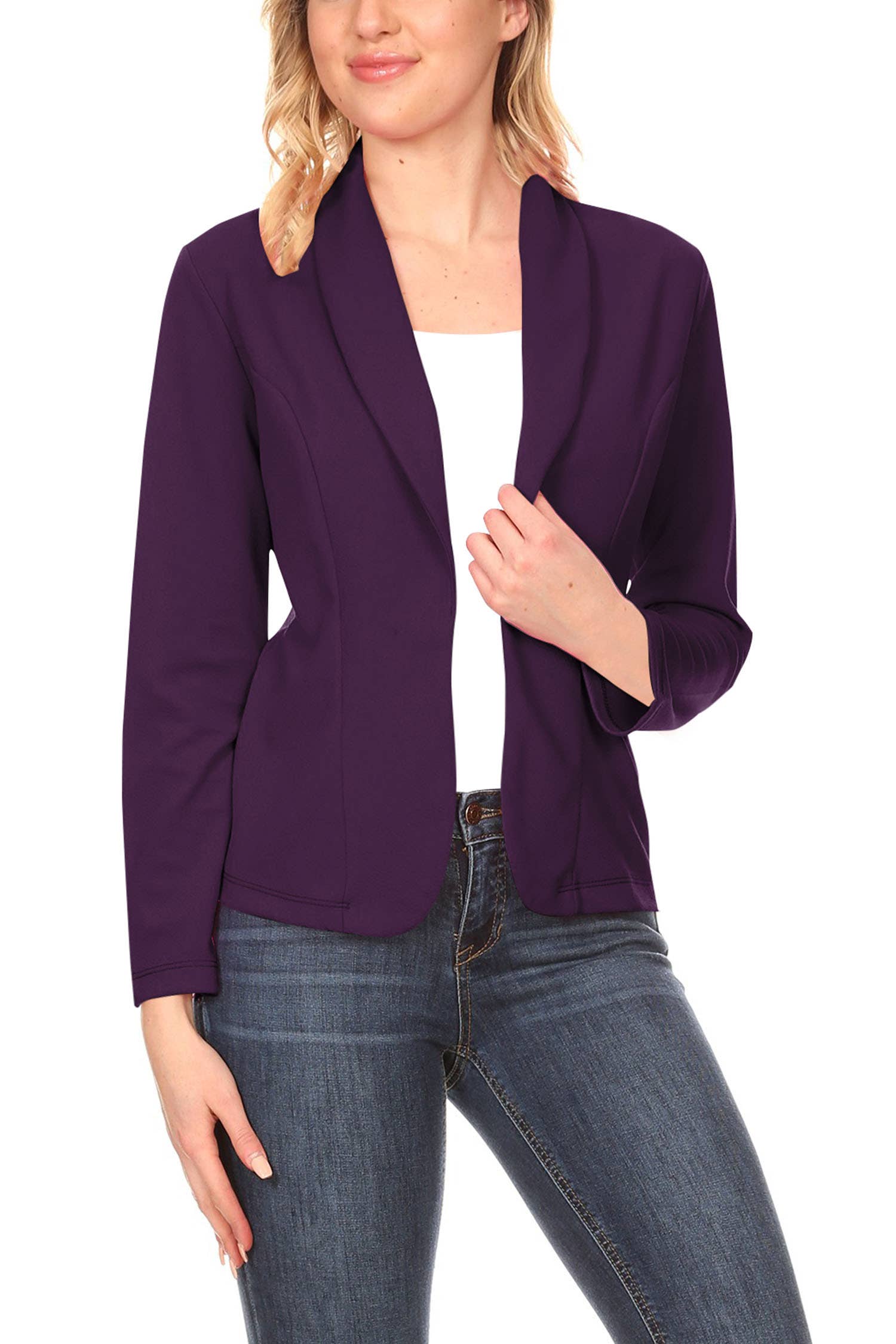 MOA COLLECTION - Vente Blazer – femme - Blazer décontracté à manches longues pour femmes8