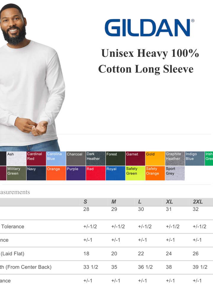 MYES BULK APPAREL - Wholesale T-Shirt - Unisex - Gildan Unisex Soft Heavy Cotton Long Sleeve Tee 2