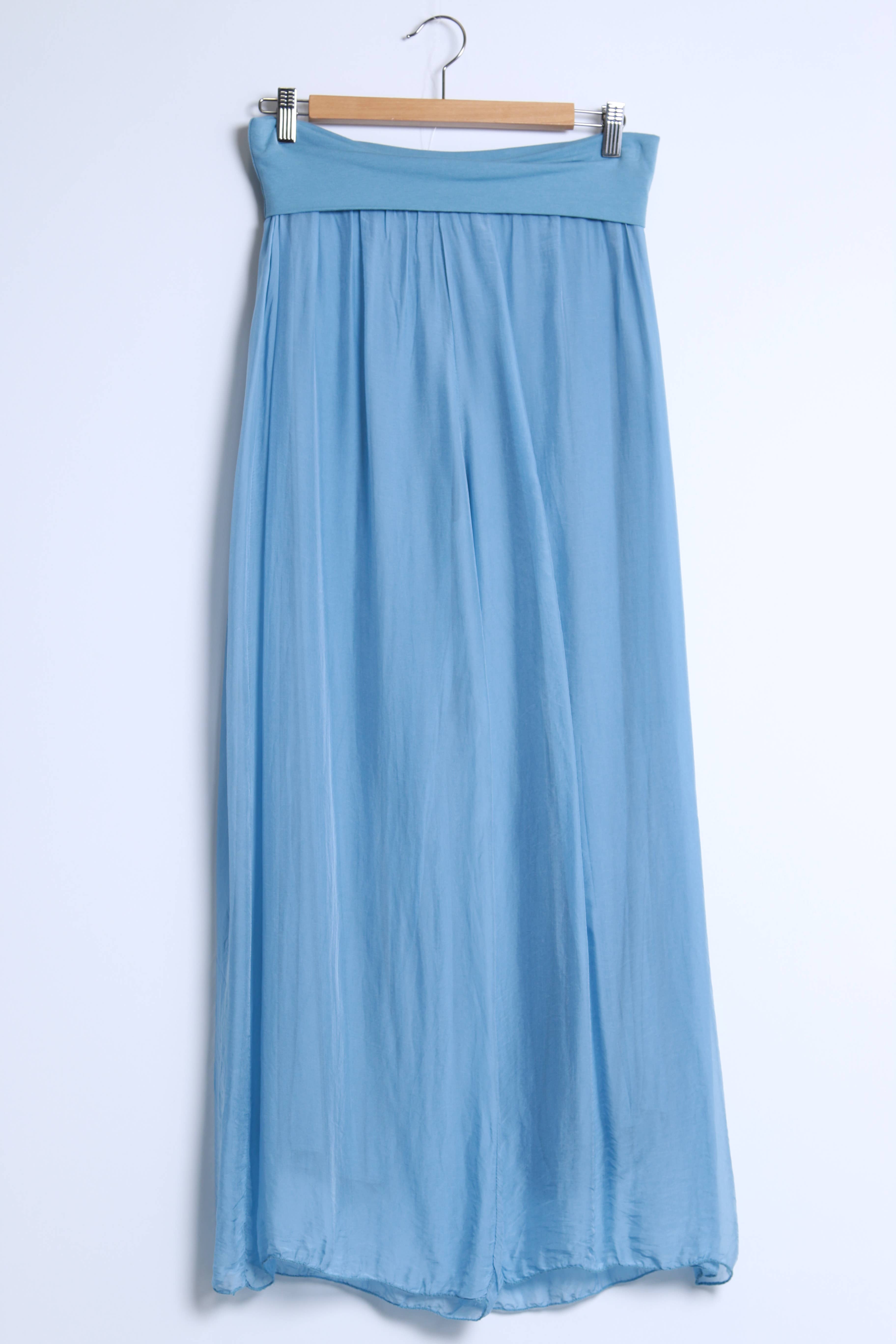 Shyloh - Wholesale Pants - Women's - High-waisted wide fluid pants with long hem 2053734