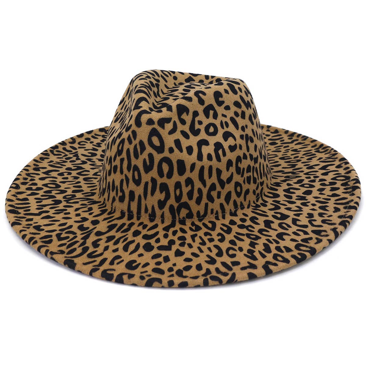 Suzie Q USA - Wholesale Fedora - Women's - Big Brim Peach Heart Top Leopard Jazz Fedora Hat9