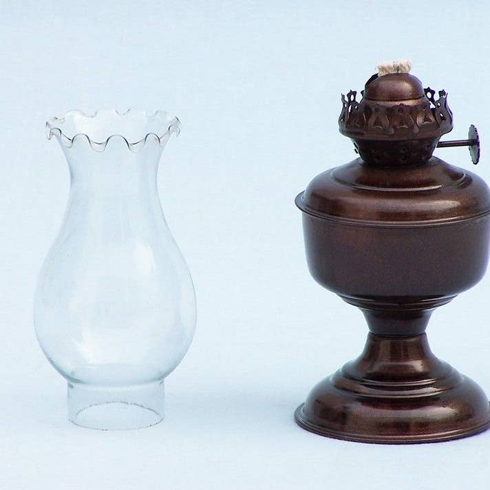 Hampton Nautical - Wholesale Accent/Desk Lamp - Antique Copper Table Oil Lamp 10"