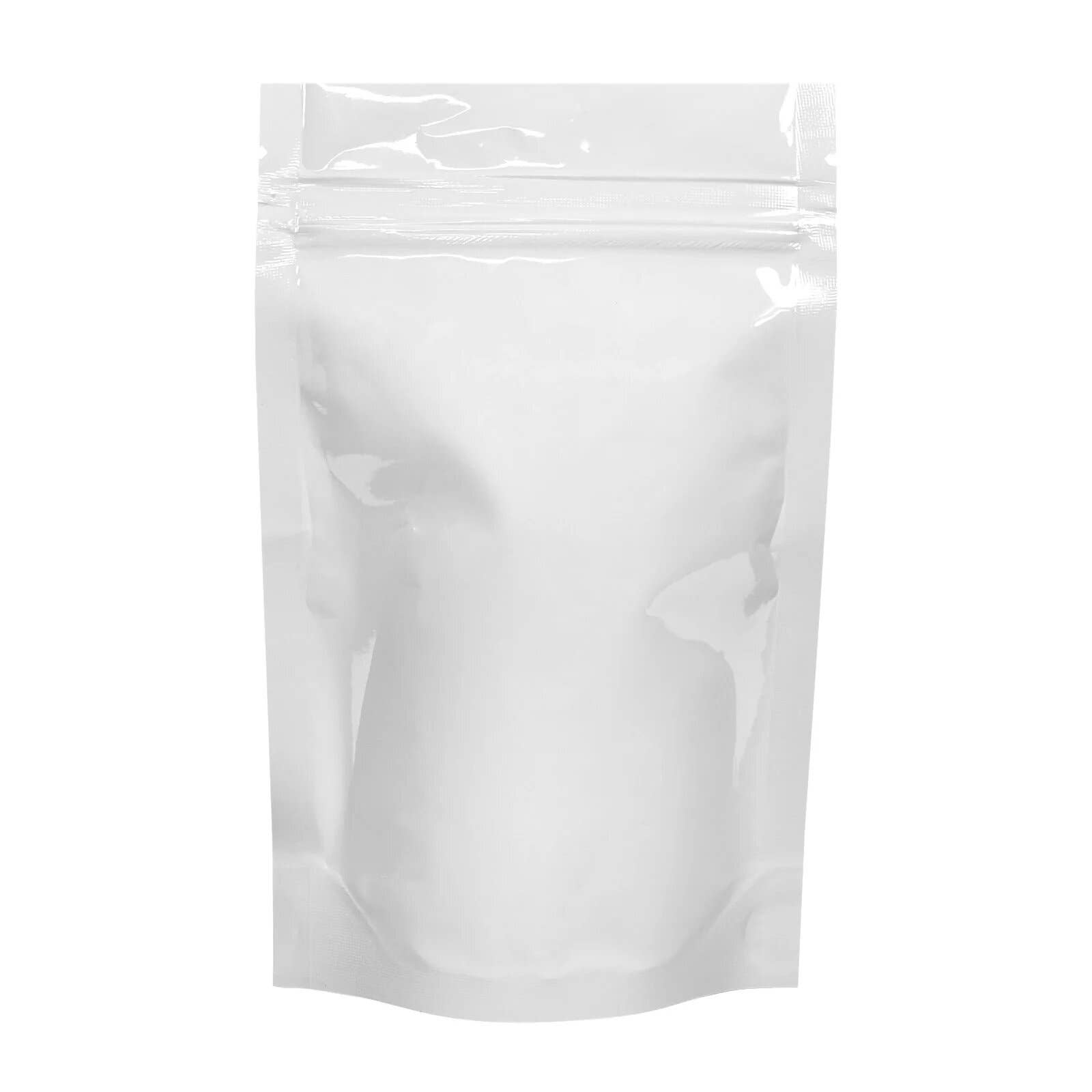 Human Objects® - Vente Sachet de conservation/film alimentaire - Sac en mylar Tear Notch, blanc transparent, 1 oz1