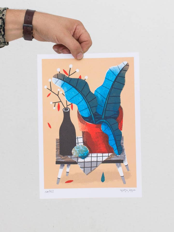 Stampa a stencil "Comò" Din A4 (21 x 29,7 cm) per la vendita all'ingrosso da parte di Martin Krusche Illustration