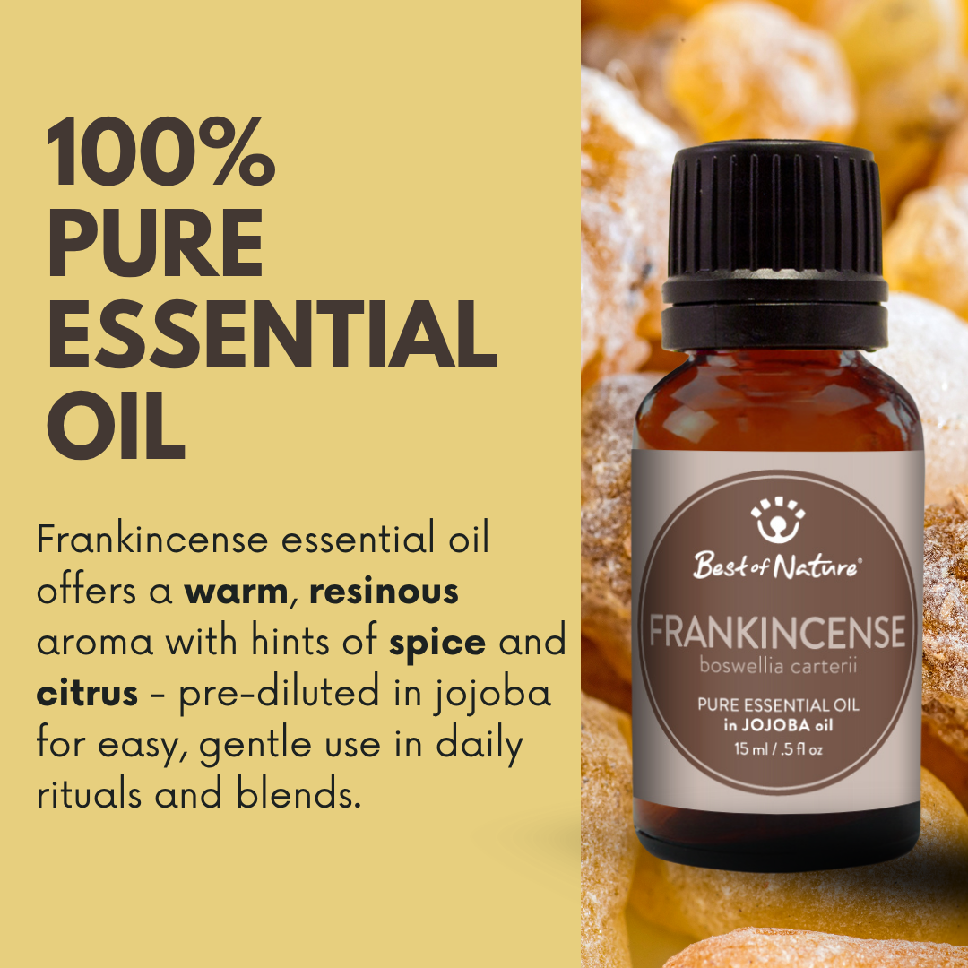Best of Nature - Wholesale Essential Oil - Frankincense Essential Oil Blended with Jojoba Oil - 15ml1